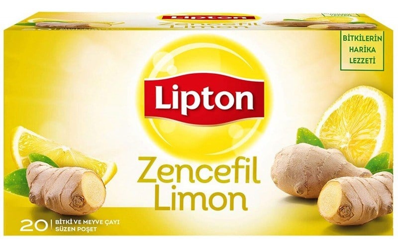 Lipton Bitki Çayı Zencefil Limon 20'Li