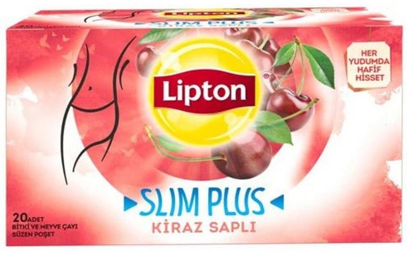 Lipton Slim Plus Kiraz Saplı Bitki Çayı (20'Li Süzen Poşet)