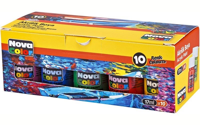 Nova Color Akrilik Boya Şişe 17 Ml 10 Lu Nc-2007