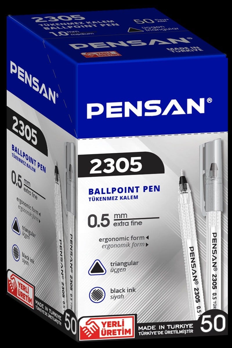 Pensan Tükenmez Kalem Üçgen 0.5 2305 Siyah