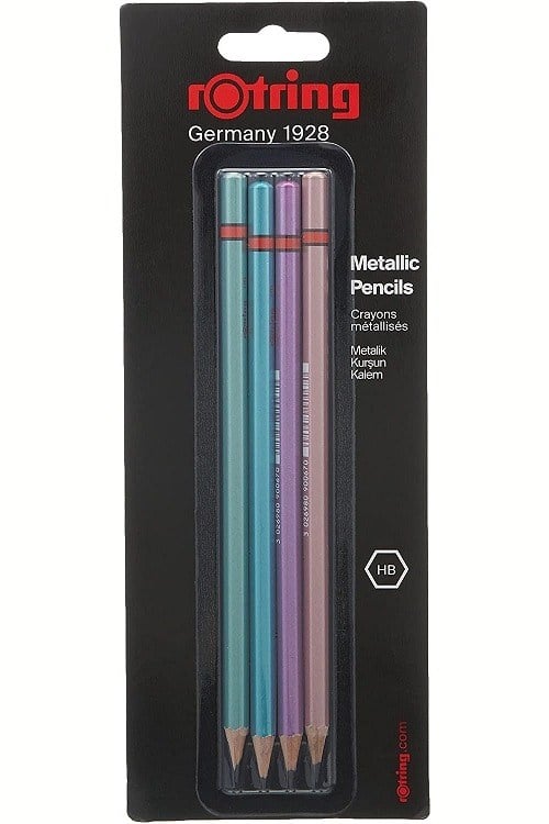 Rotring Metalik Kurşun Kalem (4'Lü Blister Paket)