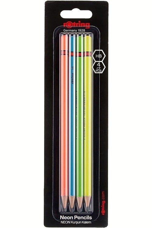 Rotring Neon Kurşun Kalem 4'Lü Paket