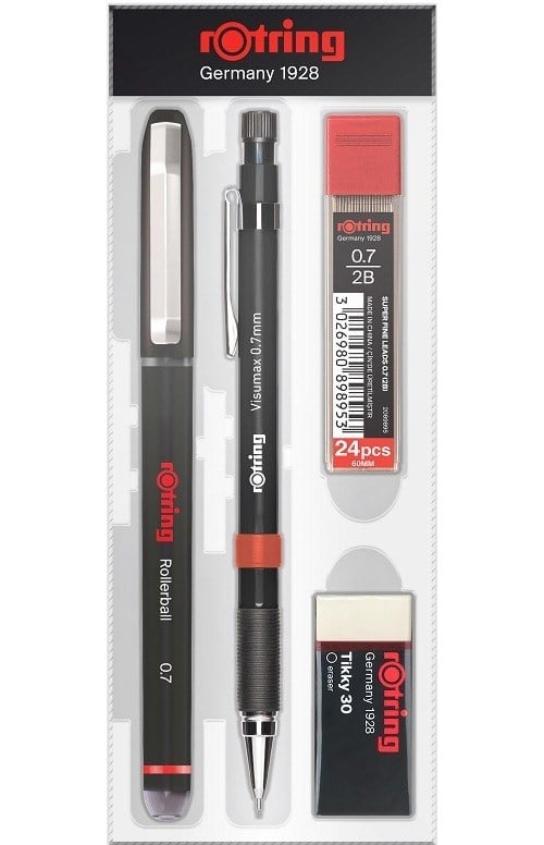 Rotring Ofis Seti Siyah (0.7 Mm Roller + Versatil + Min + Silgi)