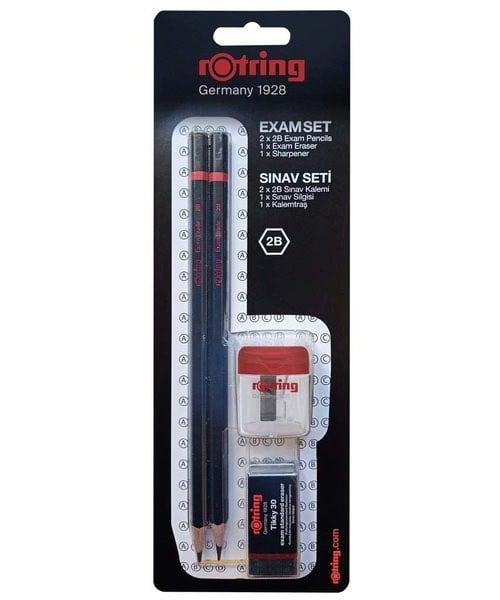 Rotring Sinav Seti Kurşun Kalem+Silgi+Kalemtiraş 2090068Wk