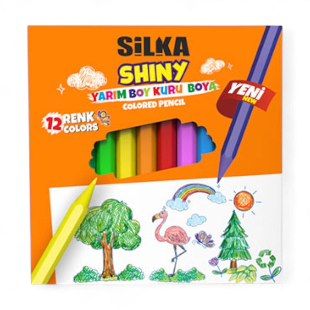 Silka Kuru Boya Shıny 12 Renk Yarım Boy Art.627
