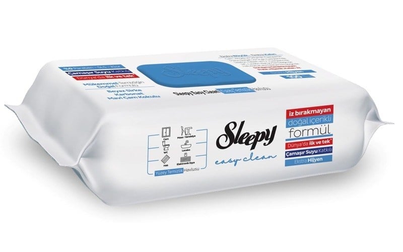 Sleepy Easy Clean Yüzey Temizlik Havlusu Çamaşır Suyu Katkılı 100'Lü Mavi