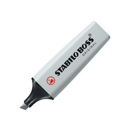 Stabilo Boss Original Pastel Fosforlu Kalem Tozlu Gri (Ref: 70/194 - 2 Mm Ve 5 Mm Çift Çizgi Genişliği / Anti-Dry-Out Teknolojili Kurumayan Su Bazlı Mürekkep)