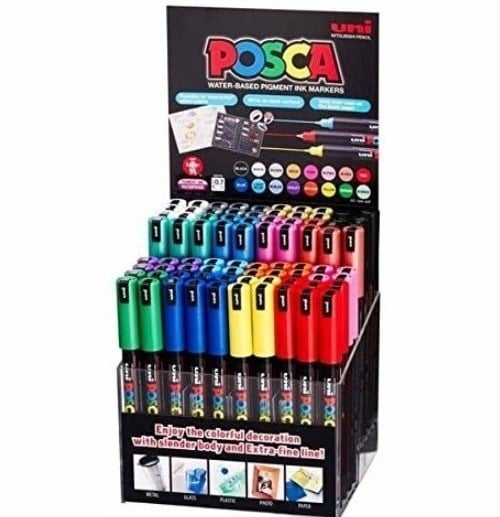 Uni Posca Pc-1Mr Poster Markörü Teşhir Standı (80'Li)