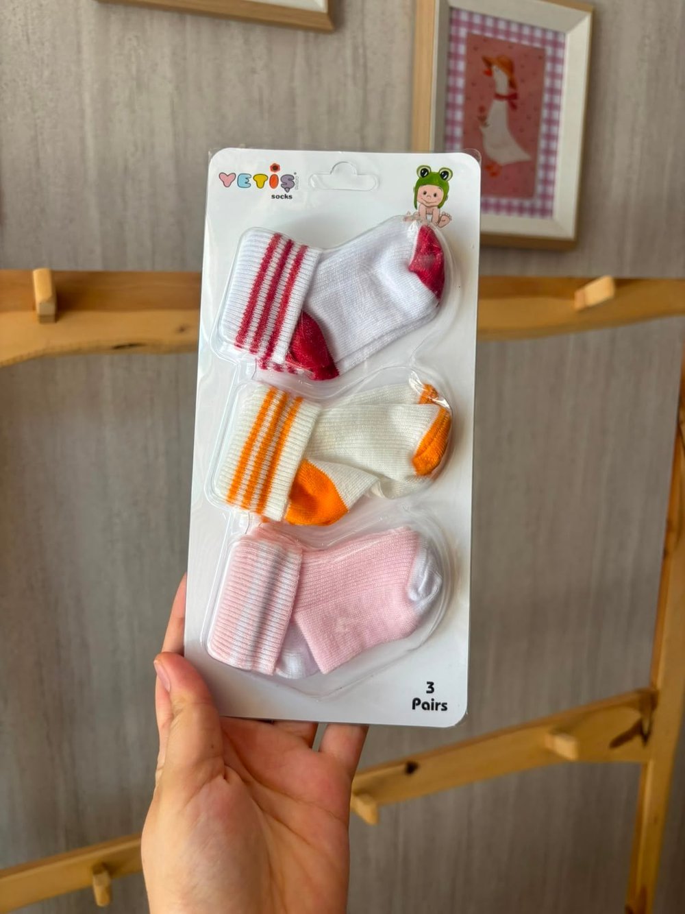 3'lü Çorap Çizgi Desen