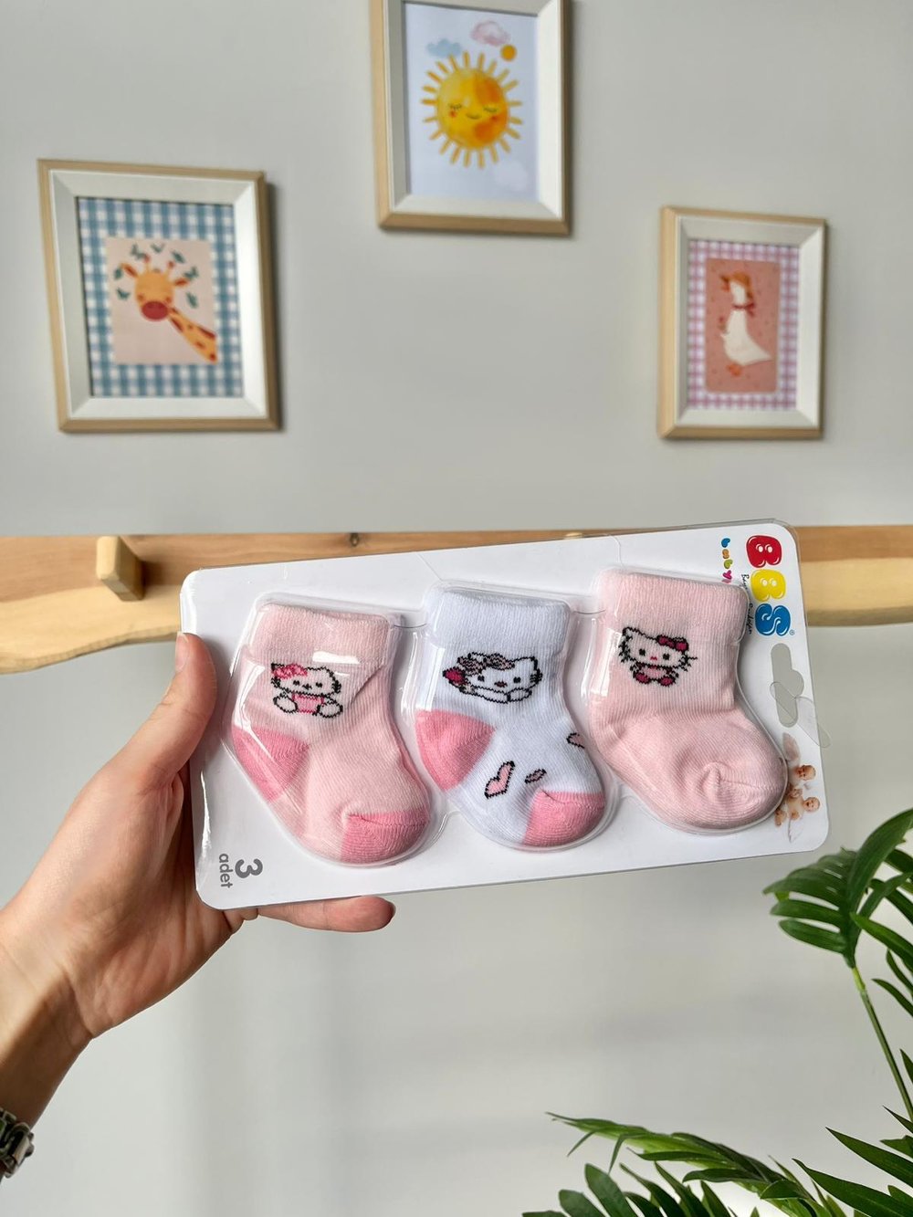 3'lü Çorap Hello Kitty