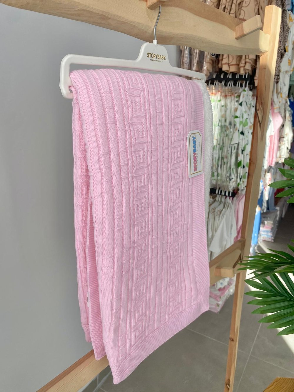 Dönence Triko Peluş Battaniye Pembe