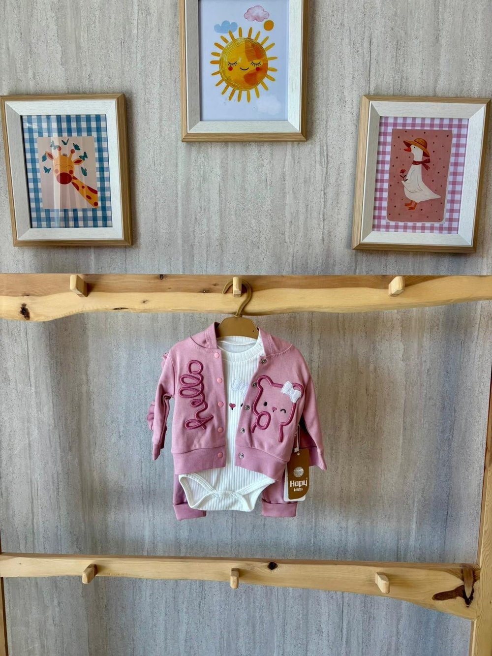 Fırfırlı Ceketli Takım Pembe