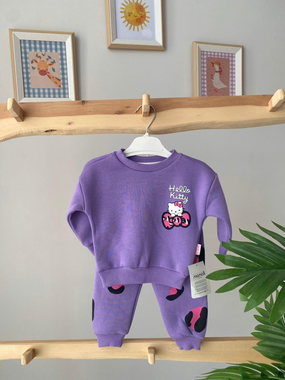 Hello Kitty Şardonlu Takım Mor
