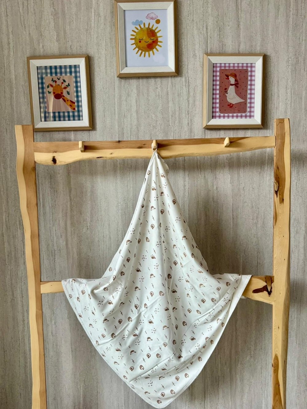 Kirpi Desenli Çift Katlı Penye Battaniye