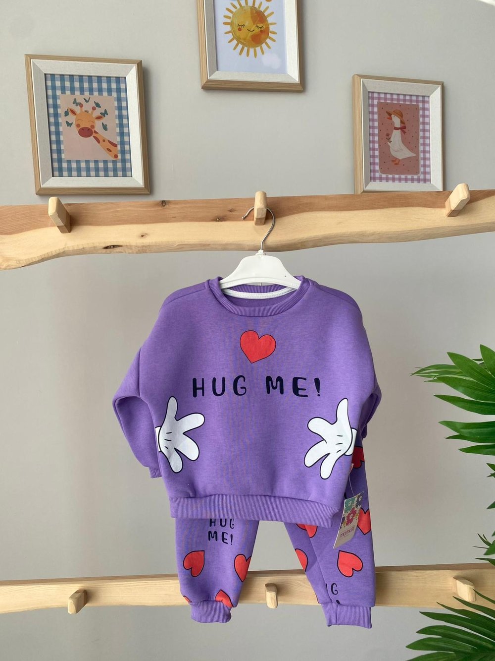 Mickey Hug Me Şardonlu Takım Mor