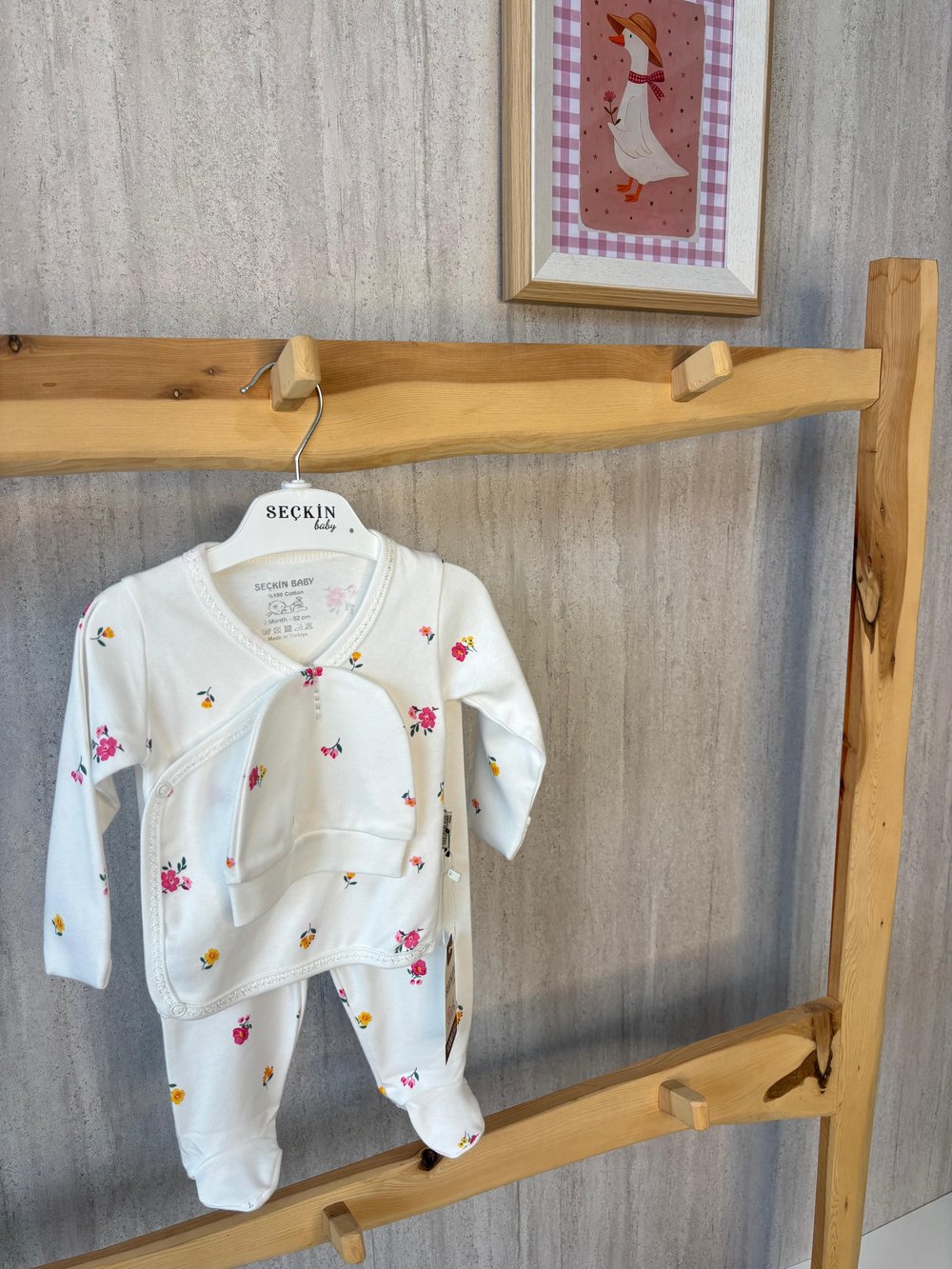 Minik Çiçek Desenli Hastane Çıkışı
