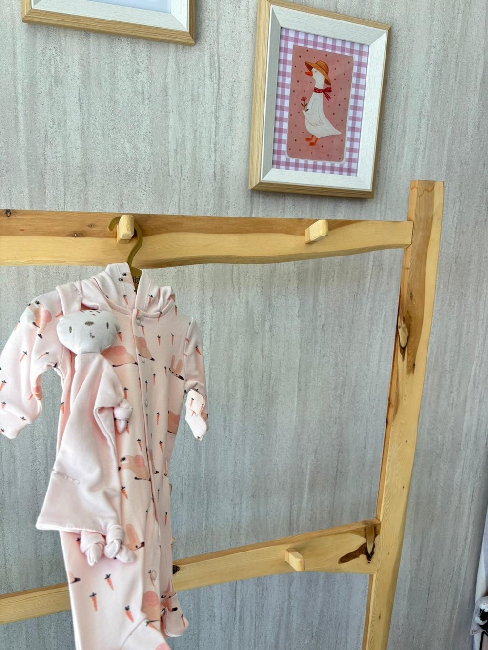 Uyku Arkadaşlı Tulum Patikli Pembe