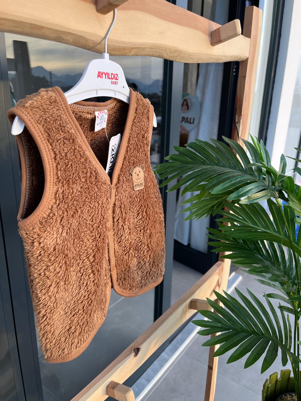 Wellsoft Peluş Yelek Kahve