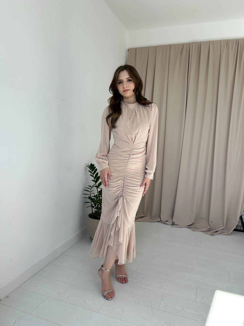 Alina Bej Rengi Elbise