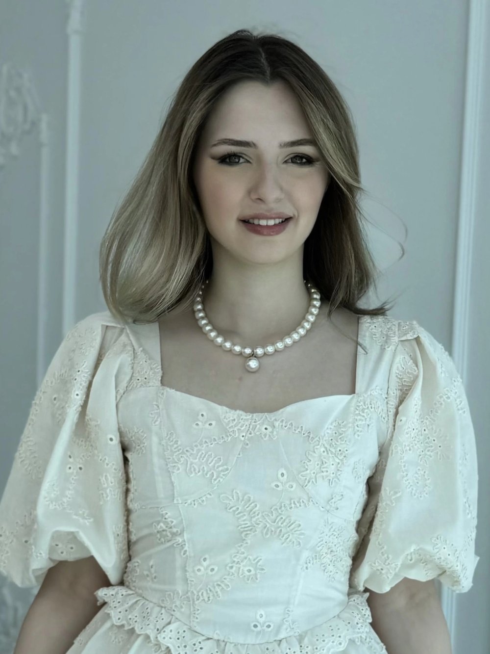 İnci detay kolye