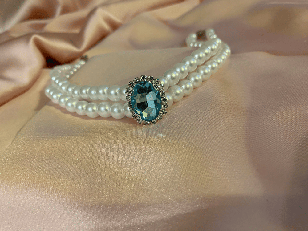 Özel Tasarım Mavi choker