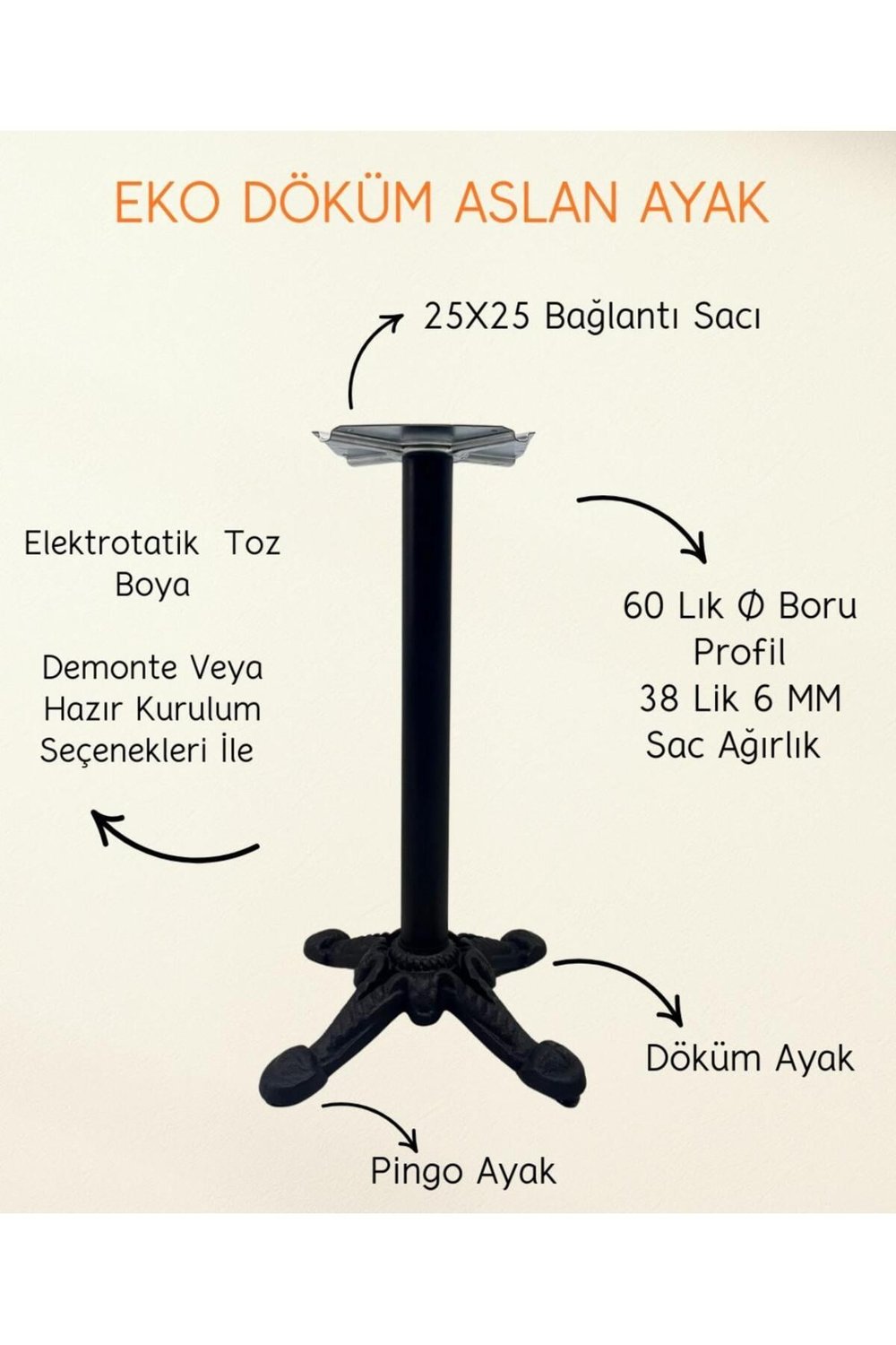Masa Ayağı Döküm Standart Model