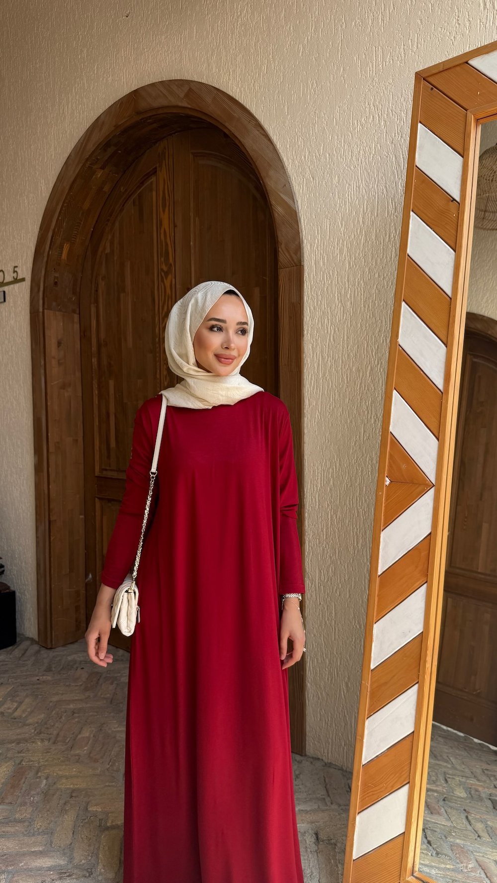 Giy çık salaş elbise Kırmızı