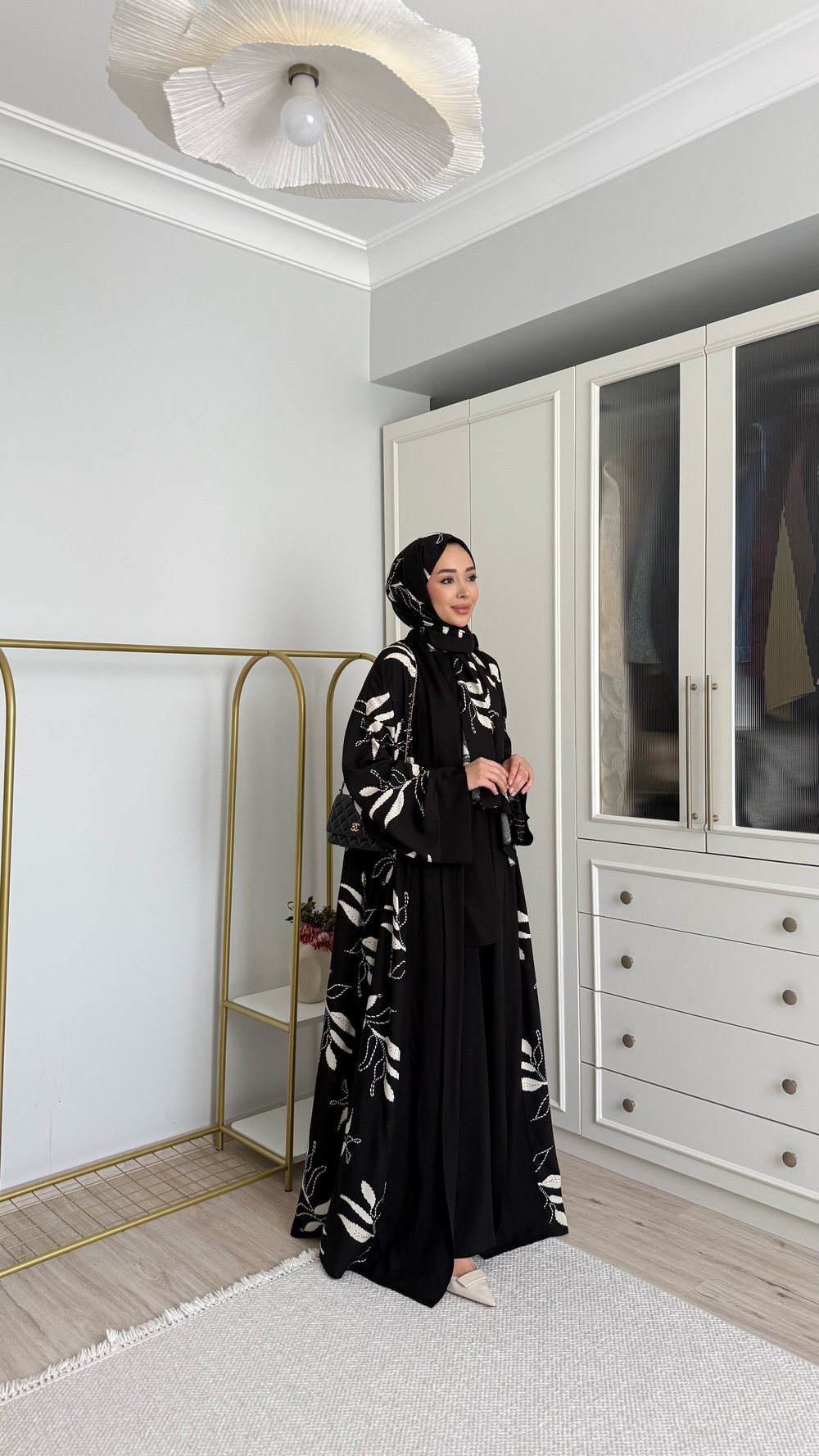 Leaf abaya takım