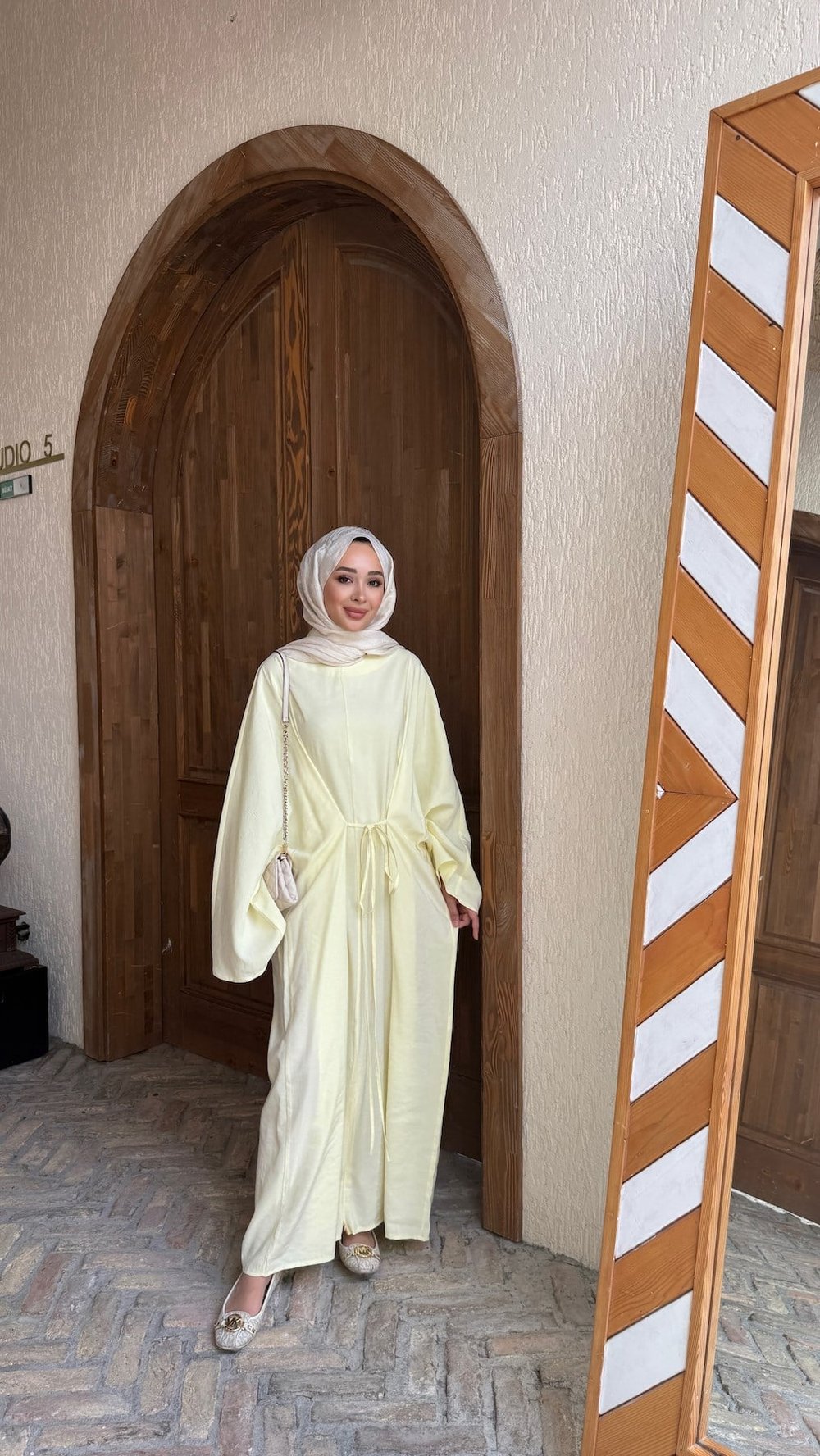 Modal salaş elbise Sarı