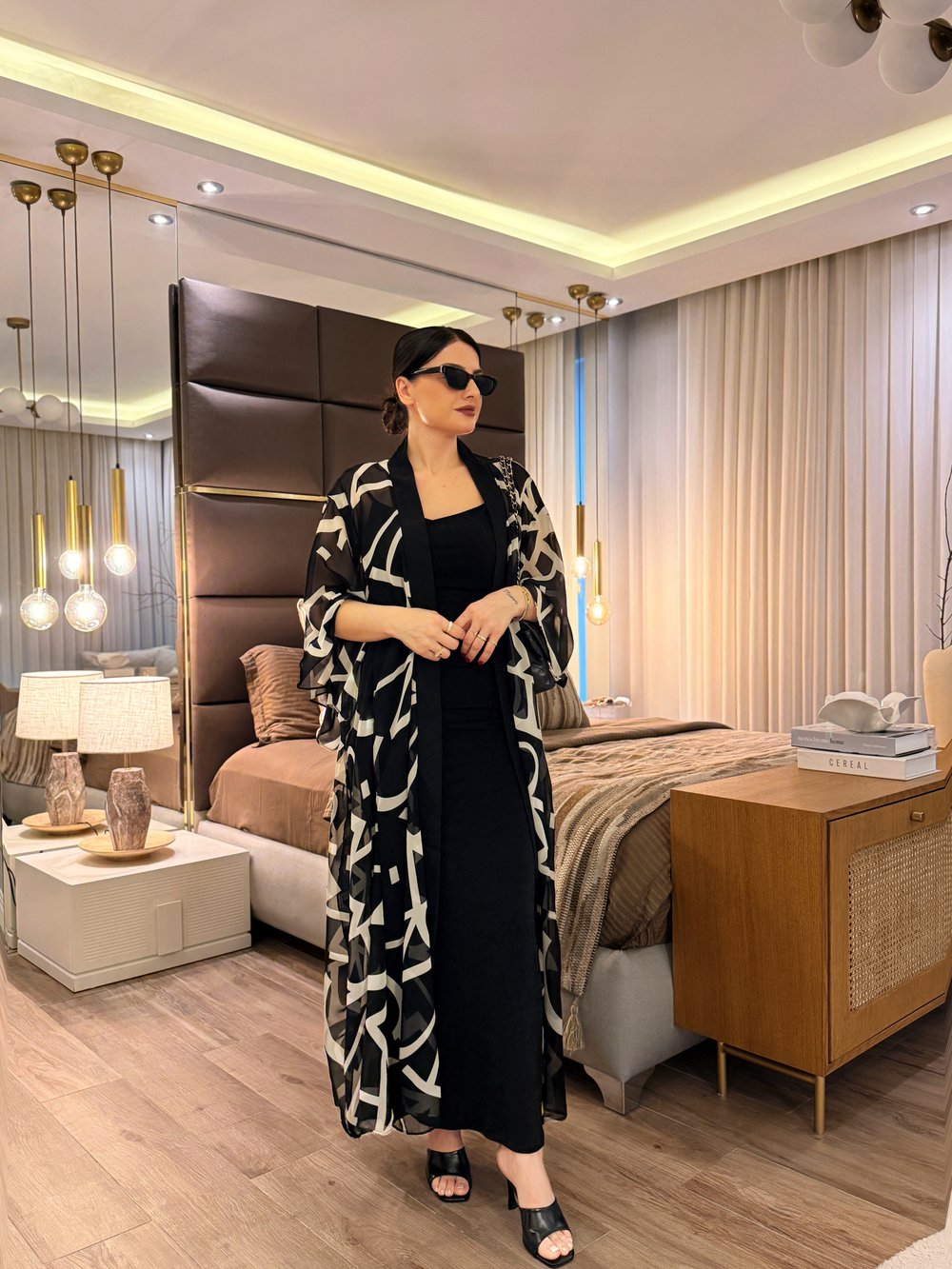 Askılı Elbise Ve Kimono Takım 