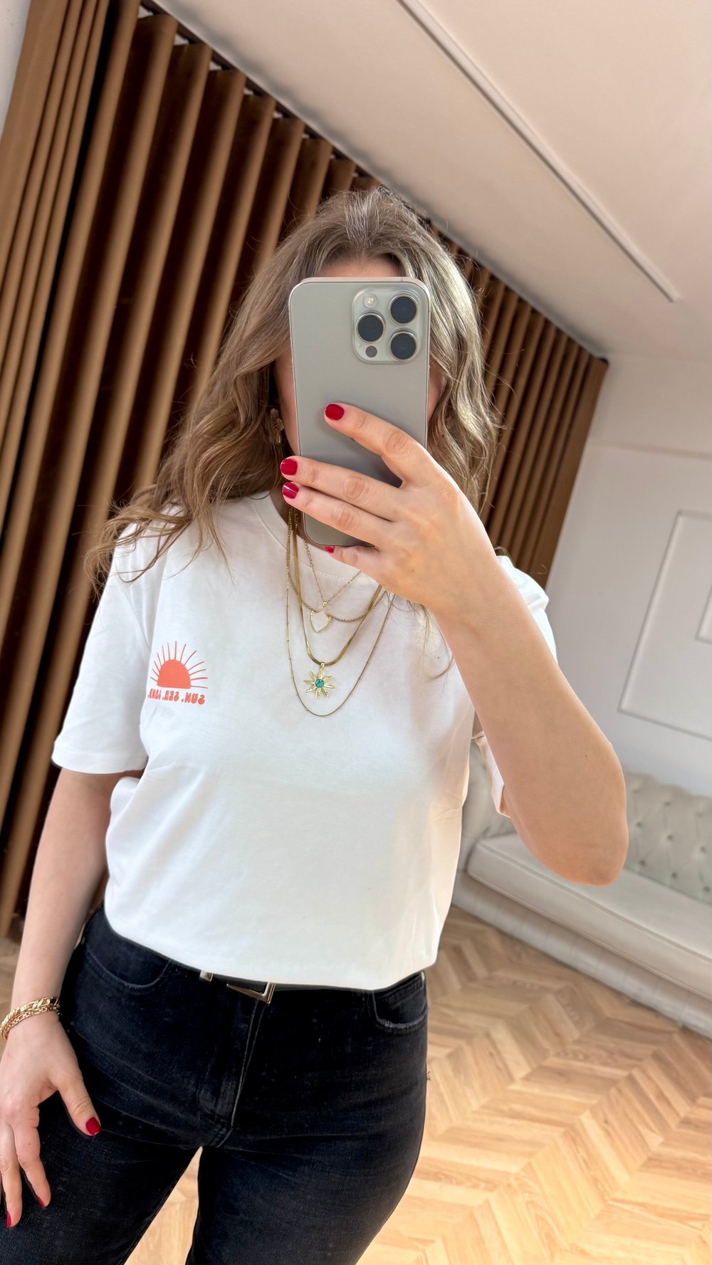 Beyaz Baskılı Tshirt