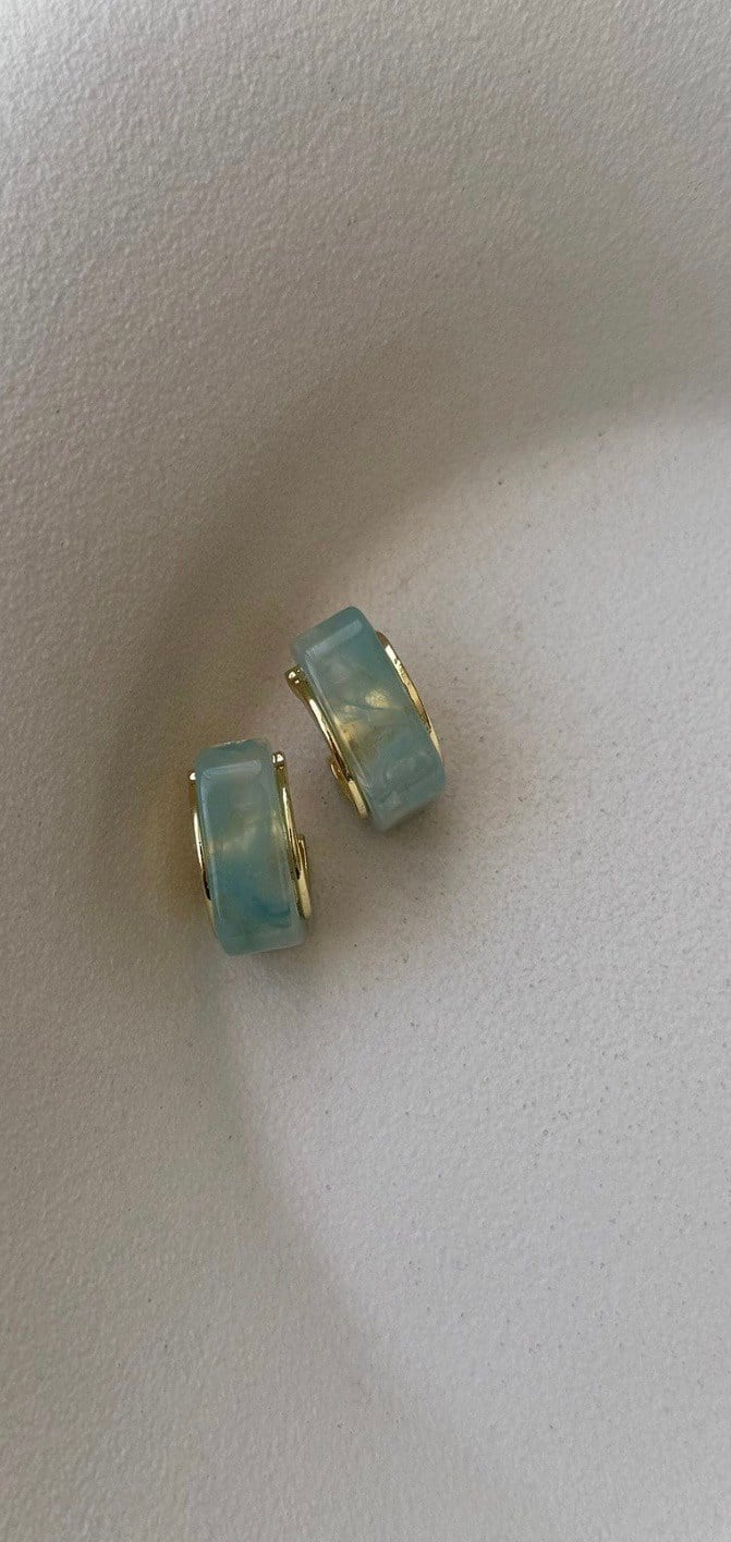 Mint Gold Halka Küpe