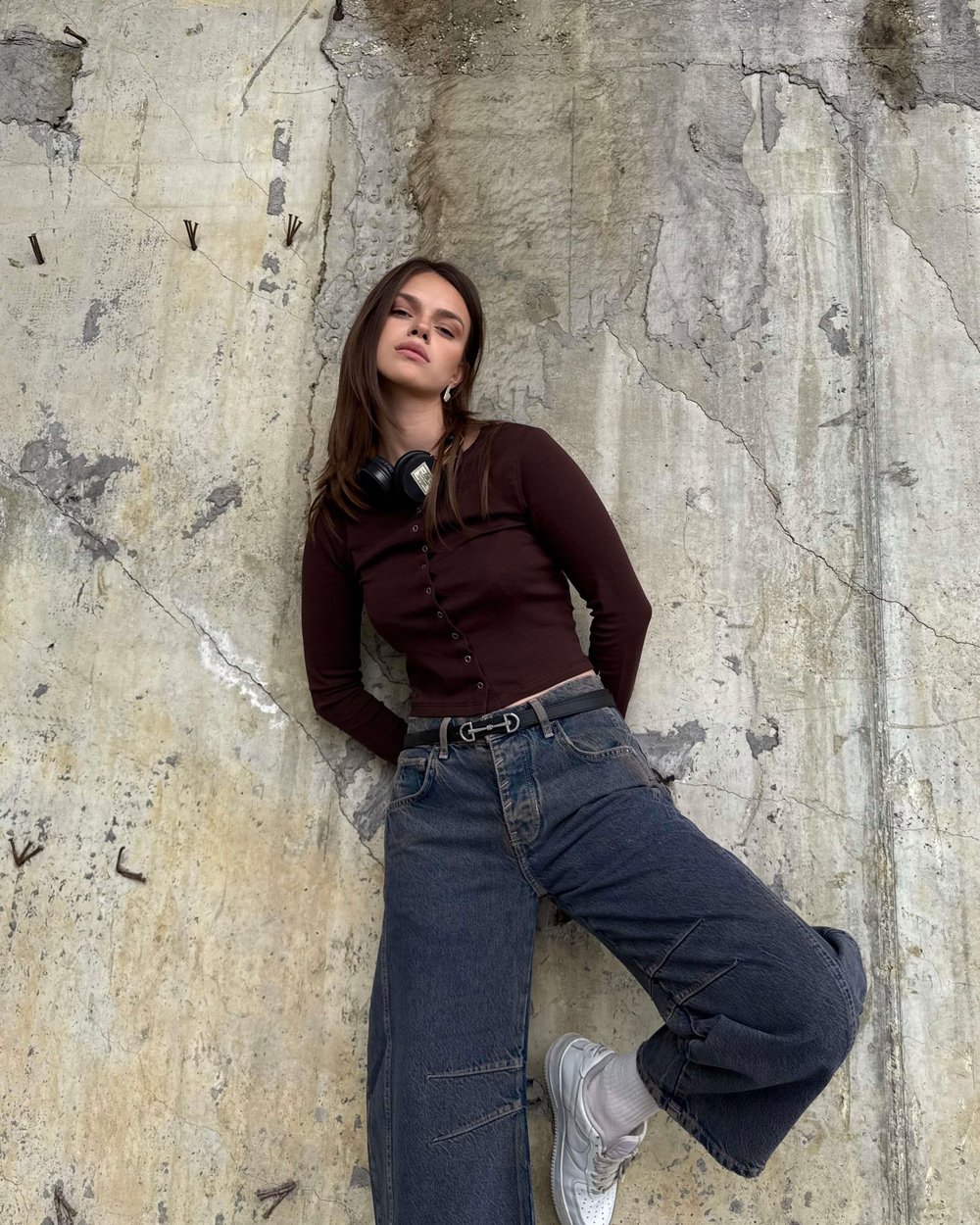 BONNİE BLUE YIKAMALI DÜĞME DETAY BAGGY JEAN