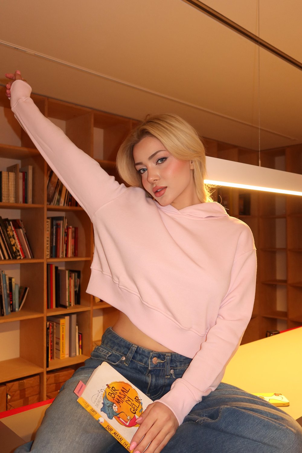 BREGO PİNK CROP SWEAT