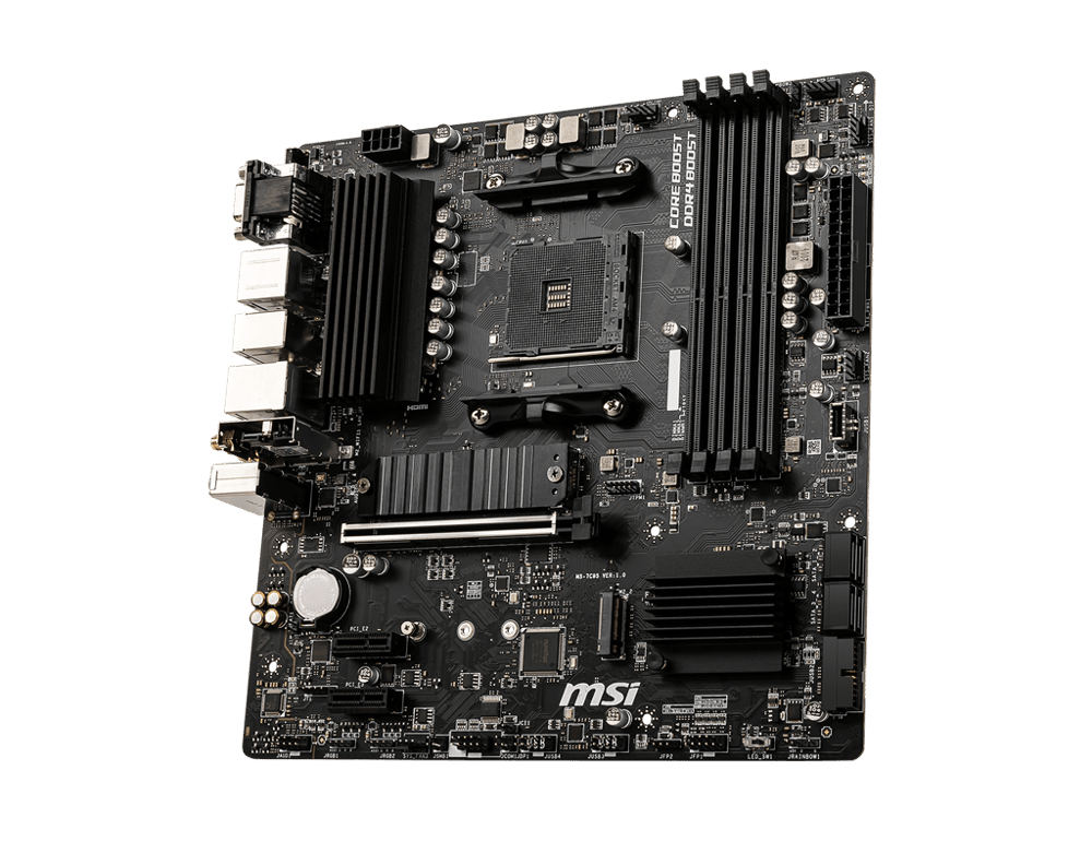 MSI B550M PRO-VDH WIFI DDR4 4400MHZ 1XVGA 1XHDMI 1XDP 2XM.2 USB 3.2 MATX AM4 (AMD 5000 VE 3000 SERİSİ İŞLEMCİ UYUMLU)