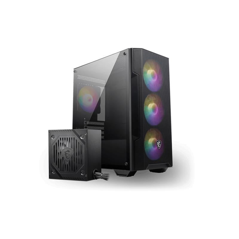 MSI MAG FORGE M100A D60 600W 80+ AKRİLİK YAN PANEL 3X120MM 1X120MM ARGB BRONZE MATX GAMING KASA