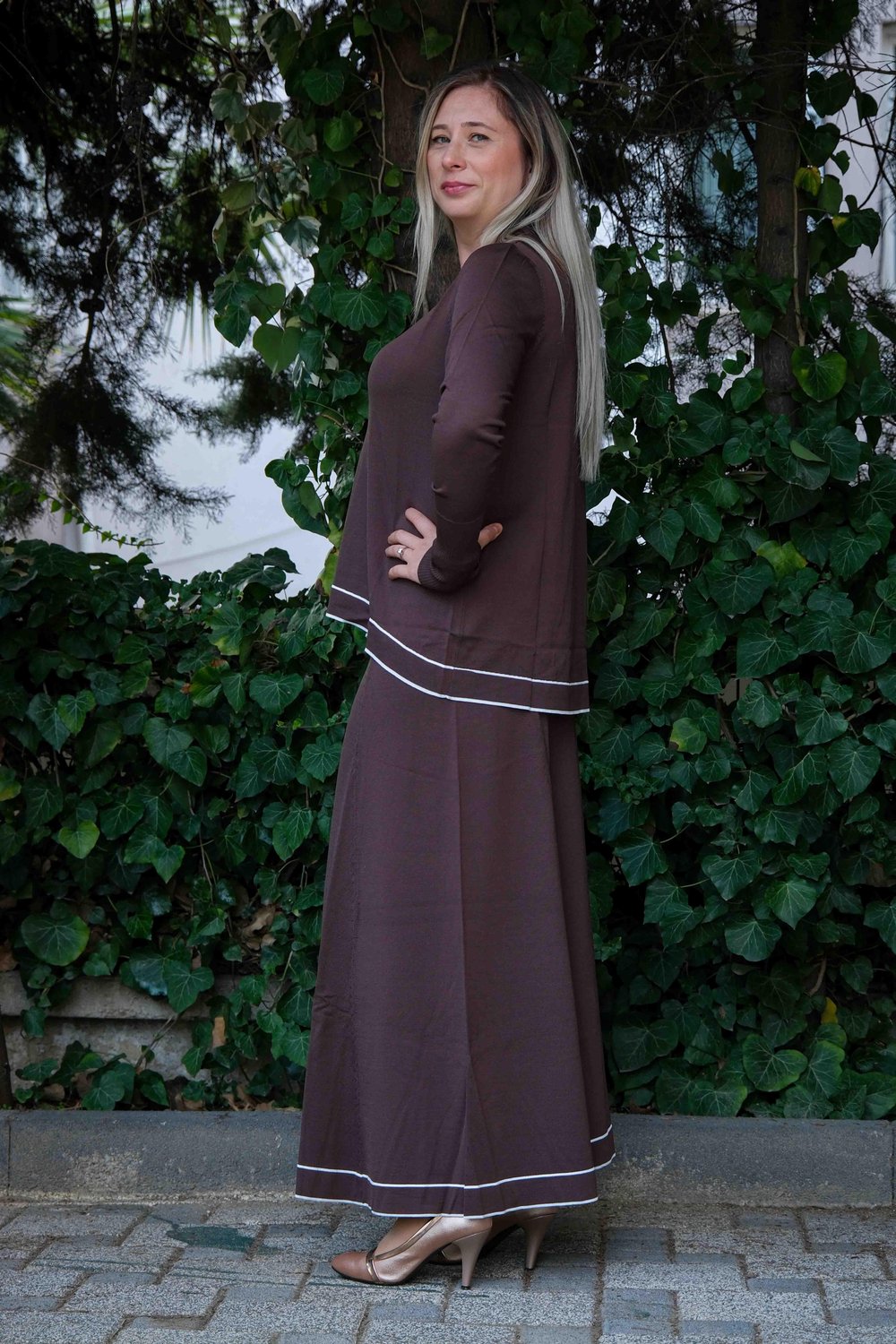 Missa - Rayon Soğuk İp Vale Takım Kahve