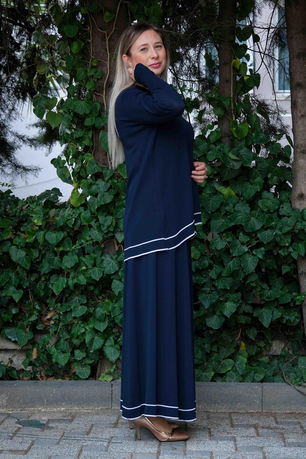 Missa - Rayon Soğuk İp Vale Takım Lacivert