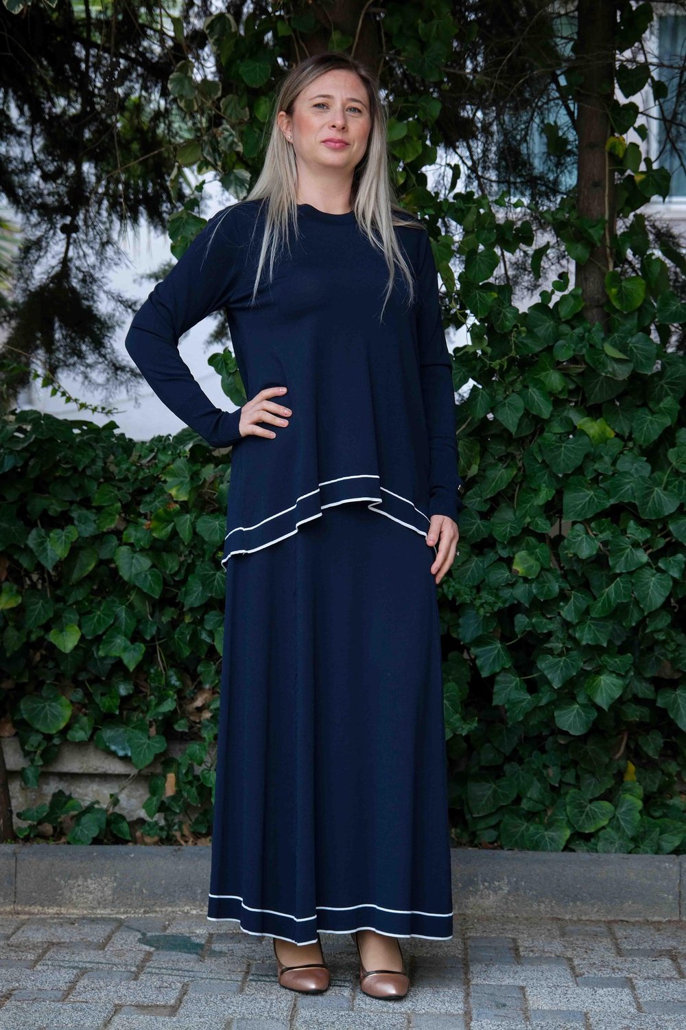 Missa - Rayon Soğuk İp Vale Takım Lacivert