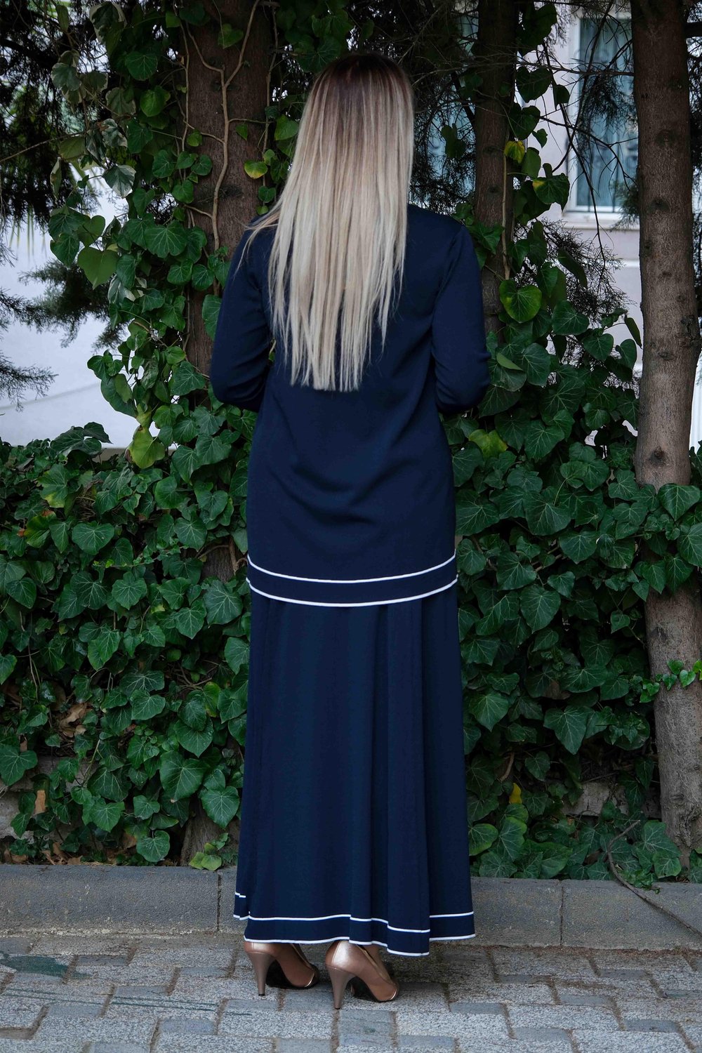 Missa - Rayon Soğuk İp Vale Takım Lacivert