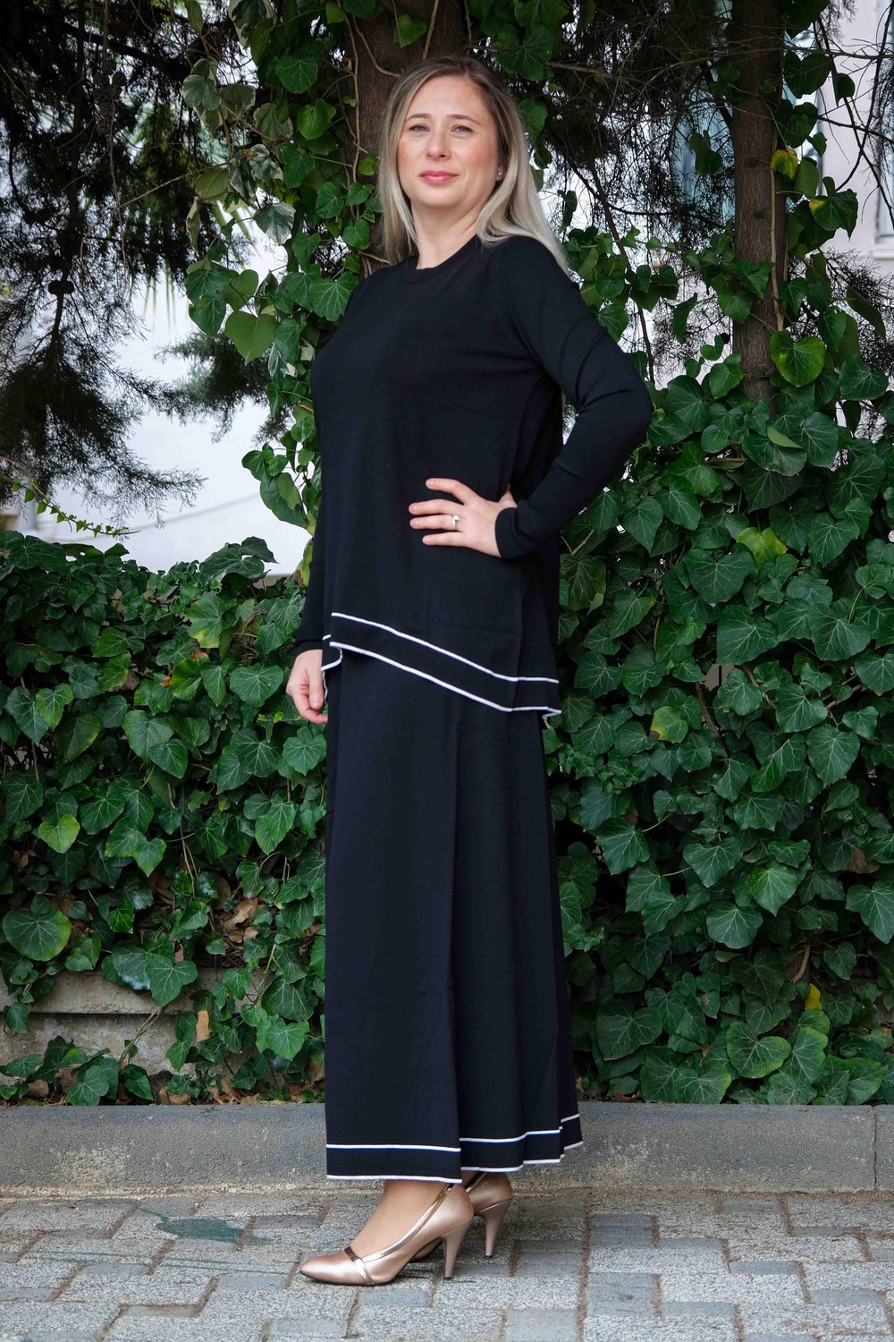 Missa - Rayon Soğuk İp Vale Takım Siyah