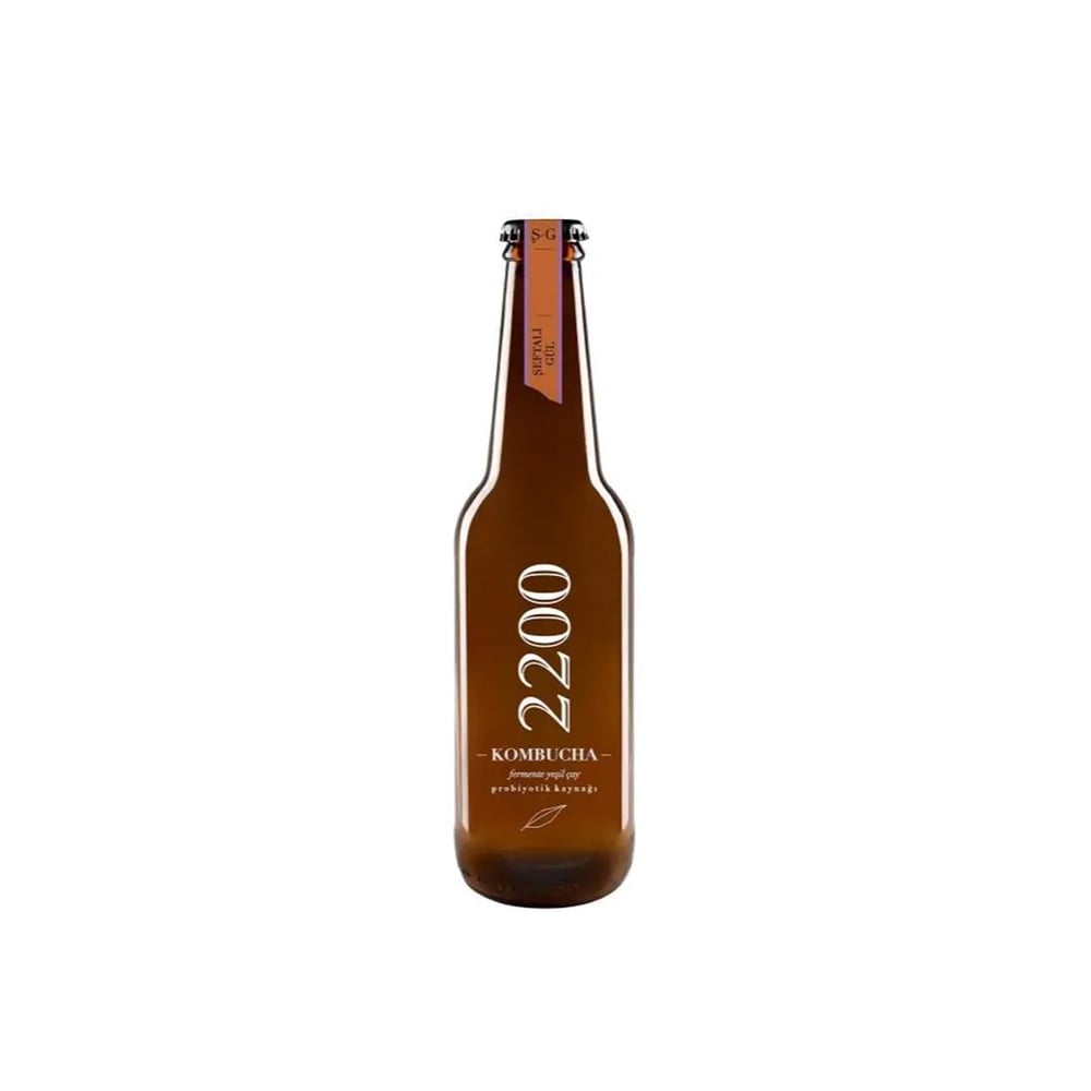 Kombucha 2200 Şeftali ve Güllü 330 ml