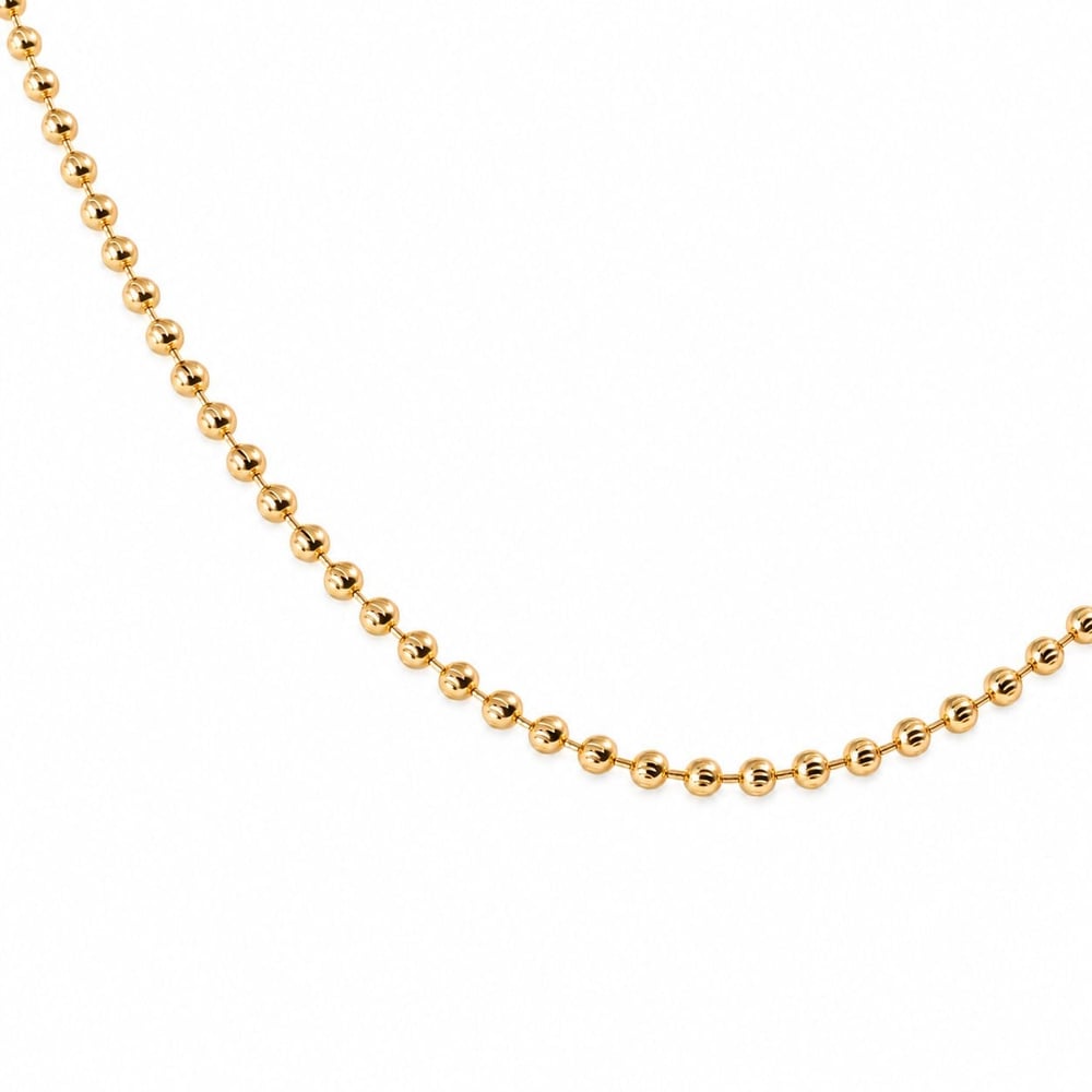 Dorika Top Zincir Kolye  - 14k Altın Kaplama - 50 cm