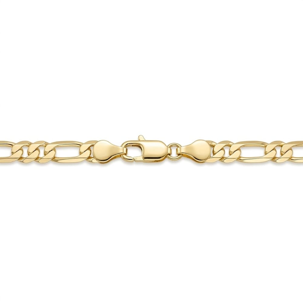 Figaro Zincir Kolye  - 14k Altın Kaplama - 50 cm (5 mm)