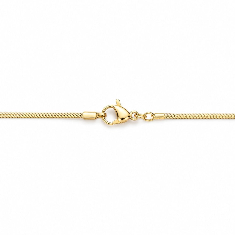 İtalyan Ezme Kolye  - 14k Altın Kaplama - 50 cm