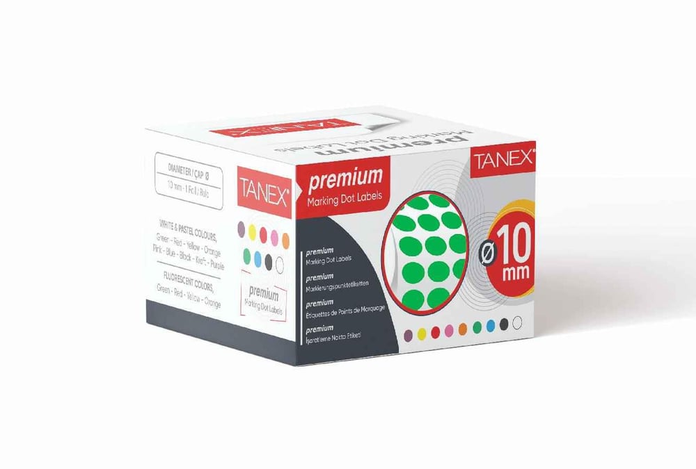 10 mm  NOKTA ETİKETİ 5000 Lİ (TEKLİ KUTU)