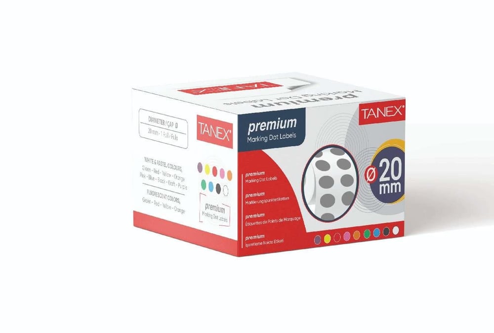 20 mm NOKTA ETİKETİ 2500 Lİ (TEKLİ KUTU)