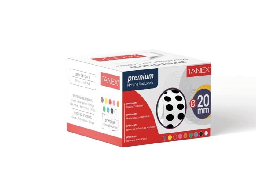 20 mm NOKTA ETİKETİ 2500 Lİ (TEKLİ KUTU)