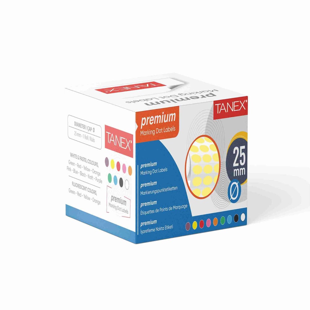25 mm NOKTA ETİKETİ 2500 Lİ (TEKLİ KUTU)