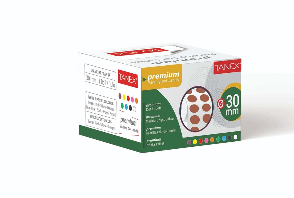 30 mm NOKTA ETİKETİ 2.000 Lİ (TEKLİ KUTU)